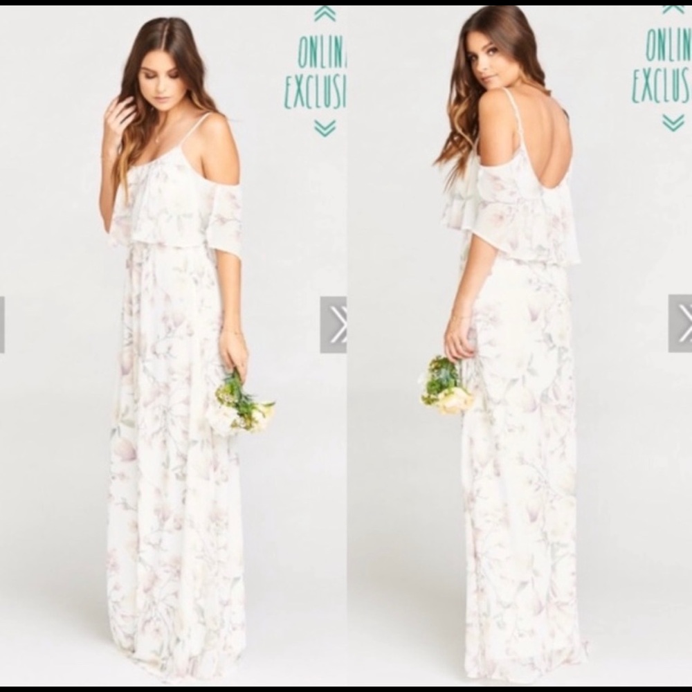 SMYM Caitlyn Ruffle maxi dress in Forever Vine XS